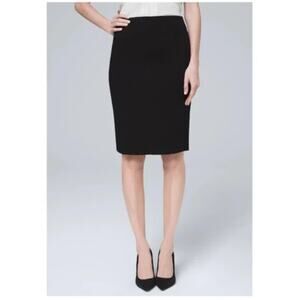 White House Black Market‎ Black Pencil Skirt Stretch Knee-Length - Size 10